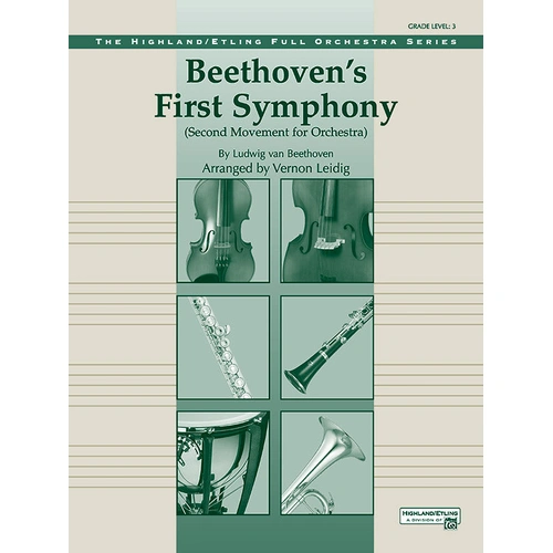 Beethoven's First Symphony 2nd Movement for Full Orchestra Sheet Music