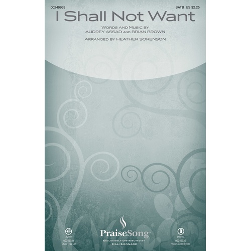 I Shall Not Want SATB (Octavo)