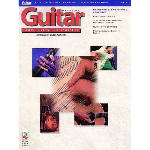 Standard And Guitar TAB Notation Manuscript No 1 (Softcover Book)