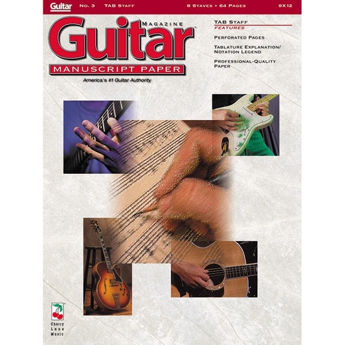 Guitar Mag Man Paper No3 64P 8 TAB Staff (Softcover Book)