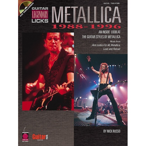 Metallica Guitar Legendary Licks 88-96 Book/CD (Softcover Book/CD)