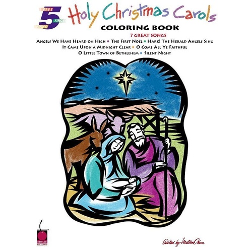 Holy Christmas Carols Coloring Book for 5 Finger Piano