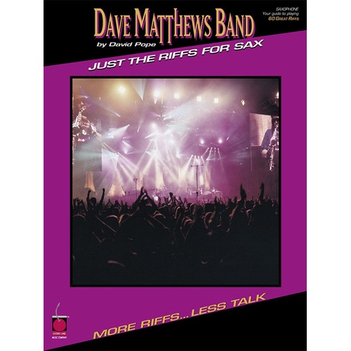 Dave Matthews Band Sax Just The Riffs (Softcover Book)