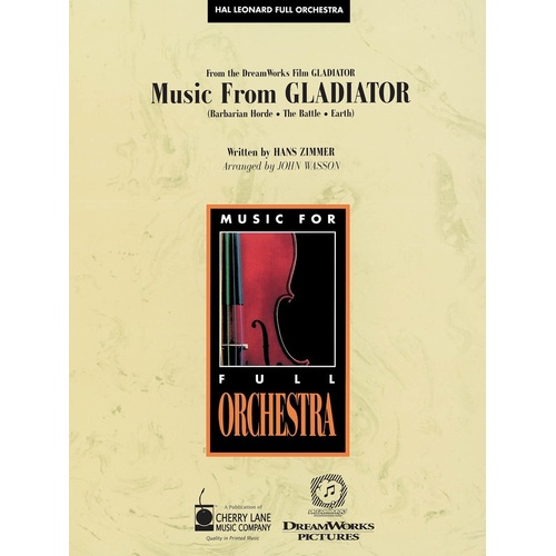 Music From Gladiator Hal Leonard Full Orchestra 3-4 