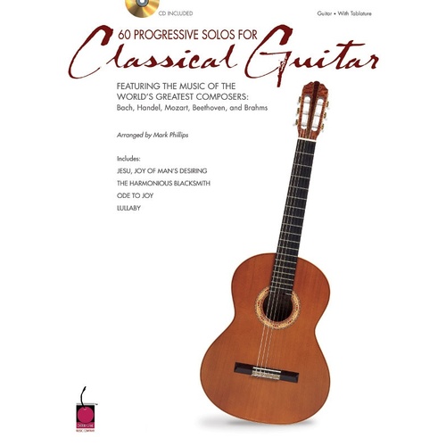 60 Progressive Solos Classical Guitar Book/CD (Softcover Book)
