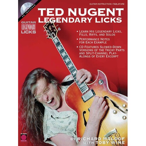Ted Nugent Legendary Licks Book/CD Guitar (Softcover Book/CD)