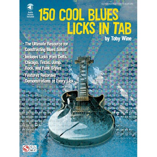 150 Cool Blues Licks In TAB Book/CD (Music Score/Parts/CD)
