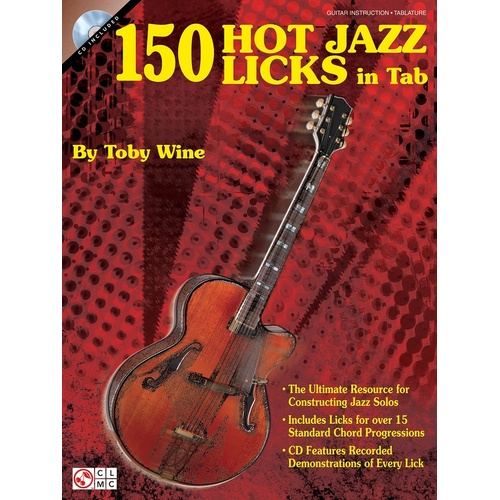 150 Hot Jazz Licks In Guitar TAB Book/CD (Music Score/Parts/CD)