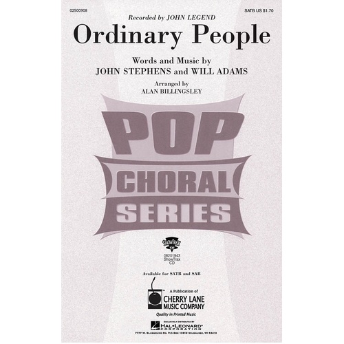 Ordinary People SAB (Octavo)
