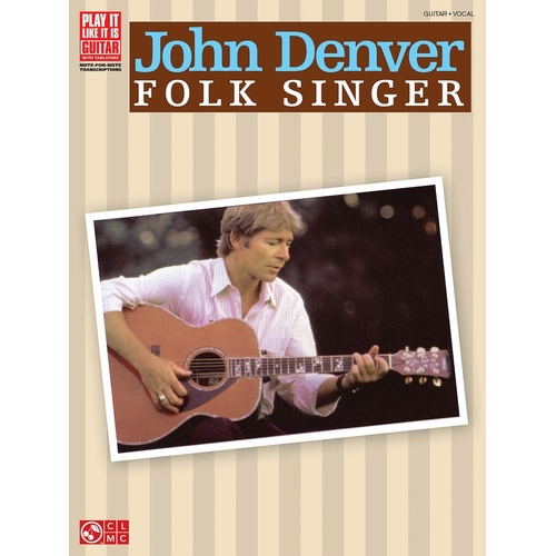 John Denver Folk Singer Pili Guitar Vocal (Softcover Book)