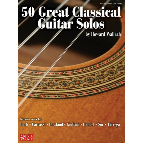 50 Great Classical Guitar Solos W/TAB (Softcover Book)