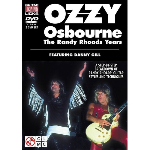 Ozzy Osbourne: The Randy Rhoads Years 2-DVD Set - Guitar Techniques & Analysis of 8 Songs