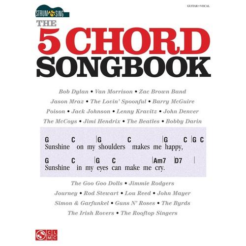 5 Chord Songbook Strum and Sing Chords and Lyrics (Softcover Book)