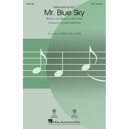Mr. Blue Sky Choral Sheet Music by Hal Leonard, 20 Pages