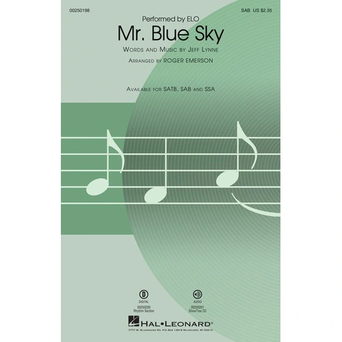 Mr. Blue Sky Choral Sheet Music by Hal Leonard, 20 Pages