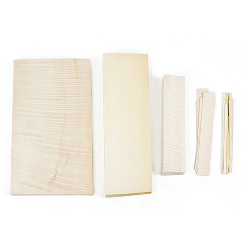 Violin Set #AAAA - Gliga, Sycamore Maple Back, Ribs, Neck, Spruce Linings, Carpathian Spruce Top
