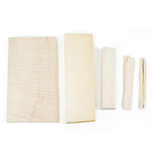 Violin Set AA - 1 Piece Back, Sycamore Maple Ribs & Neck, Spruce Linings, Carpathian Spruce Top, "Gliga" from Romania
