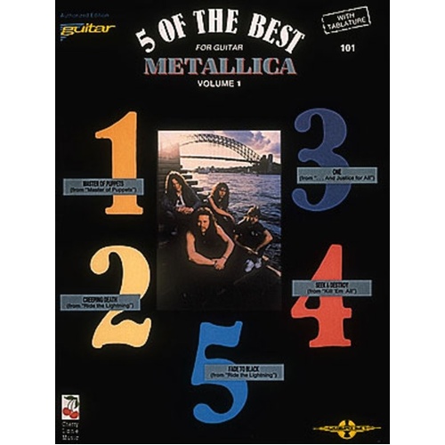 Five Of The Best Metallica Guitar TAB V1 (Softcover Book)