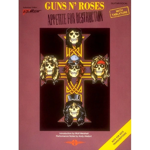 Guns N' Roses - Appetite for Destruction Guitar Tab Songbook, 96 Pages, Cherry Lane Music, Play It Like It Is Series