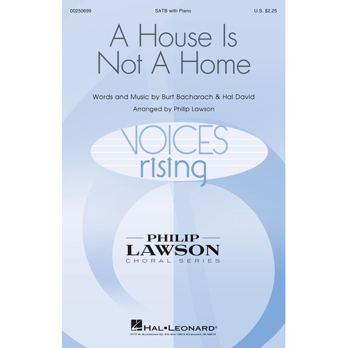 A House Is Not A Home SATB (Octavo)