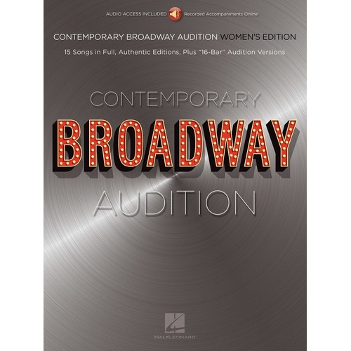 Contemporary Broadway Audition Women's Edition Songbook