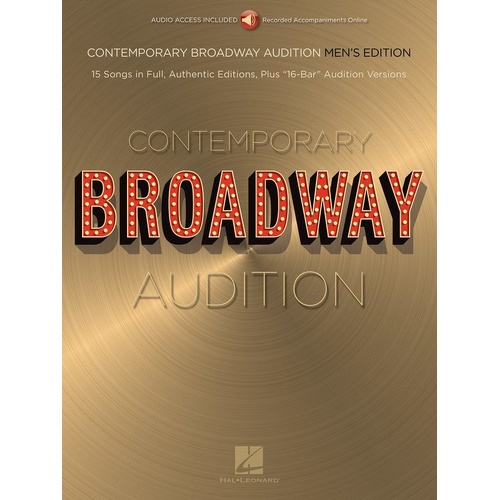Contemporary Broadway Audition: Men's Songbook 2002-2017 by Hal Leonard