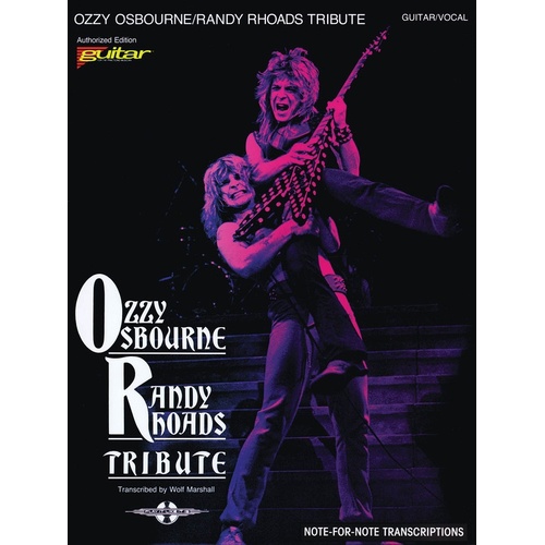 Ozzy Osbourne Randy Rhoads Tribute Gv Guitar (Softcover Book)