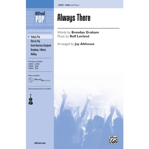Always There SAB/Piano Arrangement by Althouse