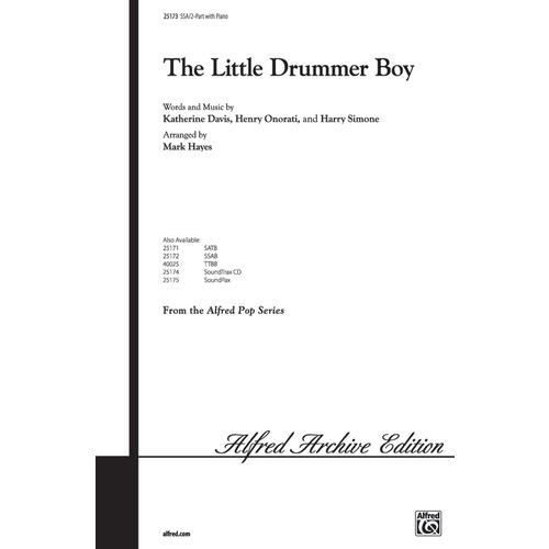 Little Drummer Boy SSA/2 Part