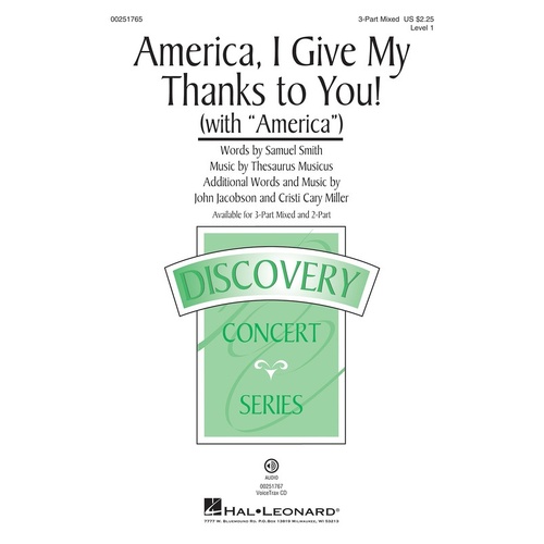 America I Give My Thanks To You! VoiceTrax CD (CD Only)