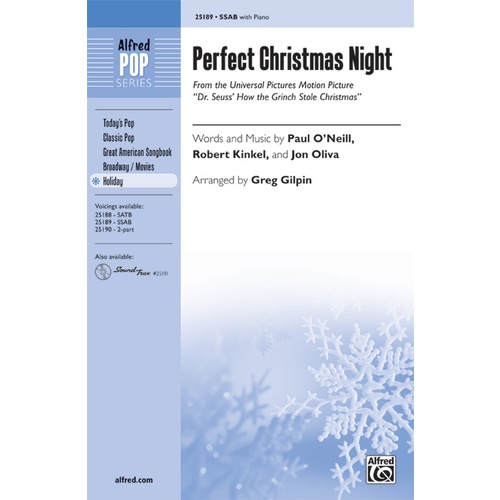 Perfect Christmas Night SSAB/Piano Arr Gilpin