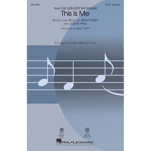 This Is Me (From The Greatest Showman) ShowTrax CD (CD Only)