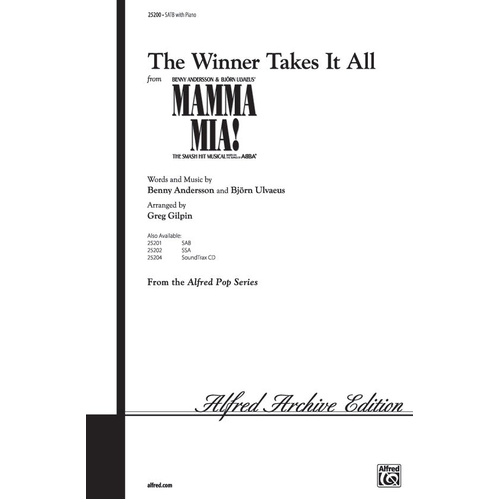 Winner Takes It All - SATB Choral Sheet Music by Gilpin