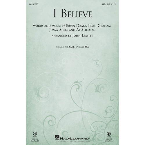 I Believe SAB (Octavo)