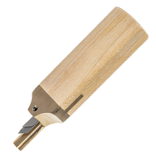 Ibex Purfling Channel Cutter with Brass Mechanism and Wooden Handle