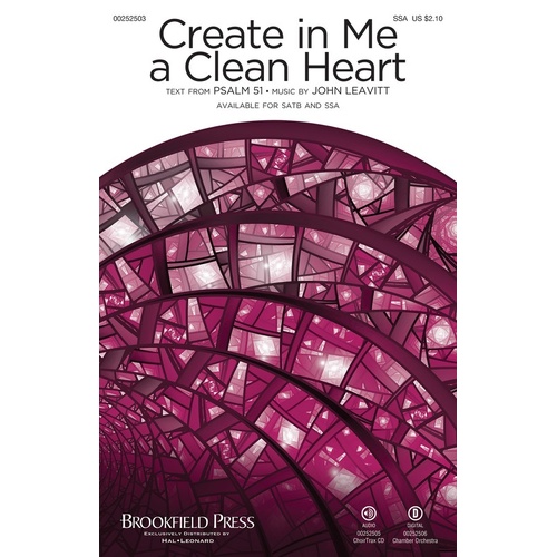 Create In Me A Clean Heart SSA (Octavo)