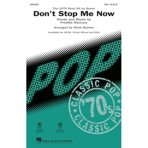 Dont Stop Me Now SSA (Octavo)