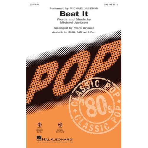 Beat It SAB (Octavo)