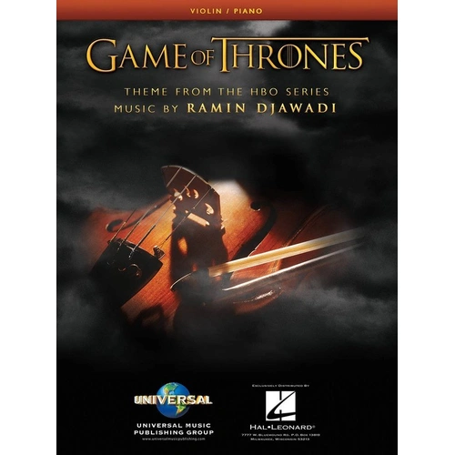 Game Of Thrones For Violin/Piano (Softcover Book)