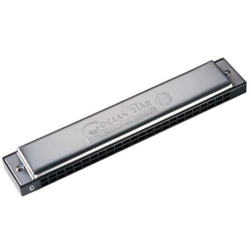Hohner Ocean Star 48 Tremolo Harmonica Key of C, 48 Reeds, ABS Comb, Stainless Steel Covers, 3.5 Octave Range, Ideal for Folk Music