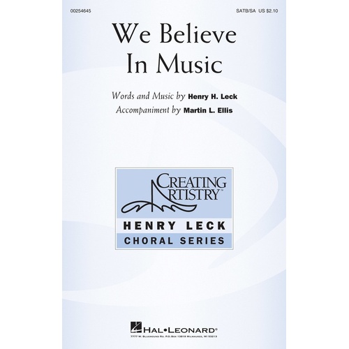 We Believe In Music SATB/Sa (Octavo)