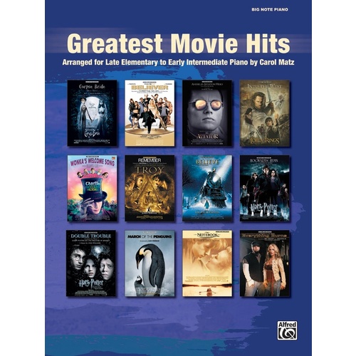 Two Thumbs Up Greatest Movie Hits Big Note Piano Sheet Music
