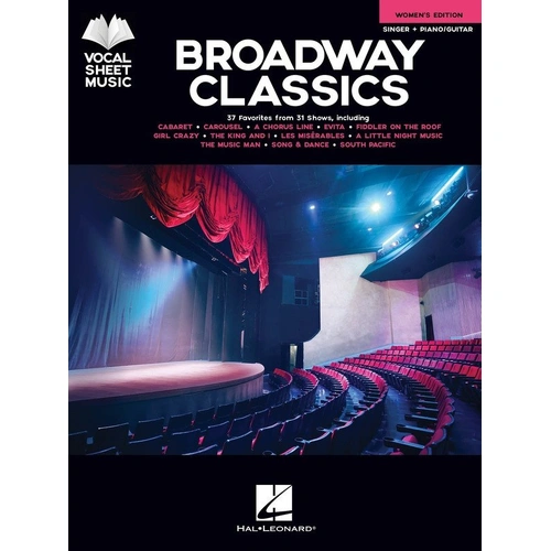 Broadway Classics Women's Edition Vocal Sheet Music PVG by Hal Leonard, 200 pages, features 25 songs for women's voices from legendary productions.
