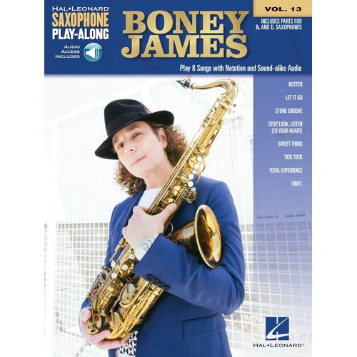 Boney James Saxophone Play-Along V13 BK/OLA - 8 Songs for Saxophone with Audio Download/Streaming