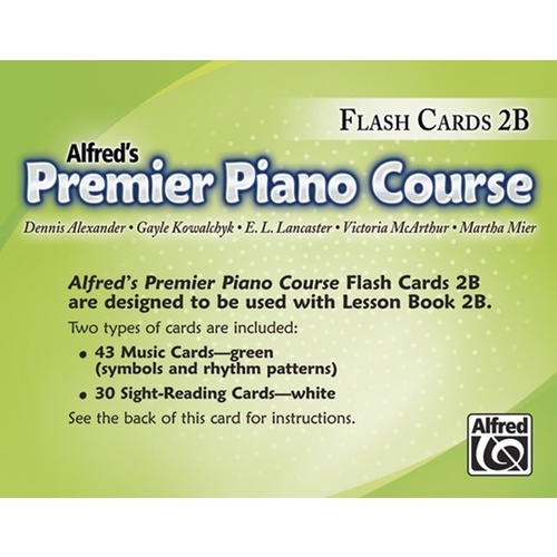 Premier Piano Course Flash Cards Level 2B