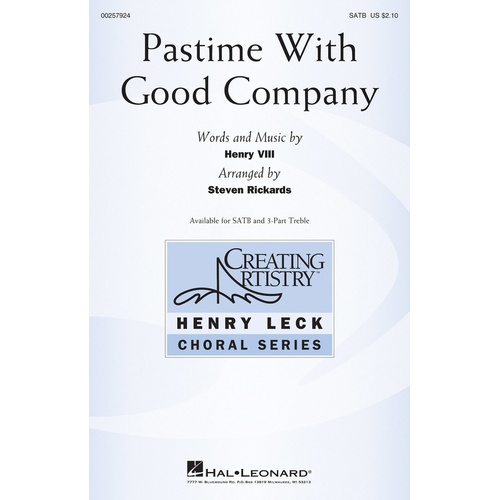 Pastime With Good Company SATB (Octavo)