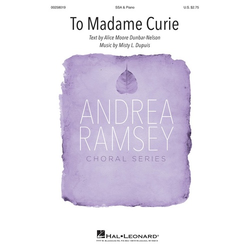 To Madame Curie SSA (Octavo)