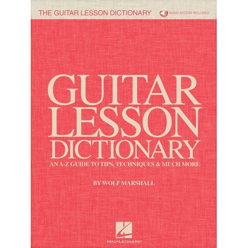 Guitar Lesson Dictionary Book/Audio Package by Hal Leonard, 152 Pages, Includes 56 Tracks and 125 Audio Examples, Covers Various Styles