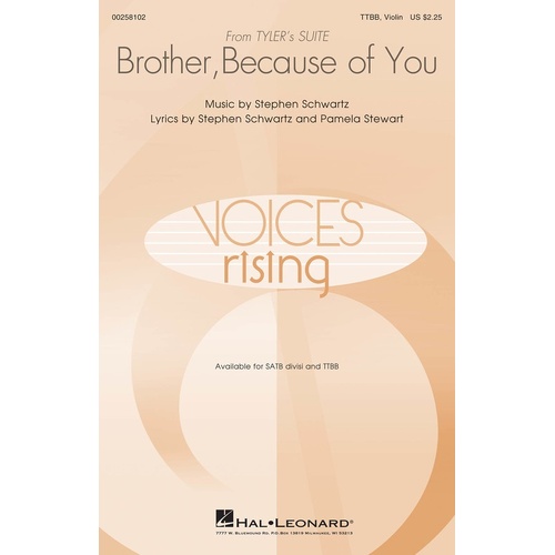 Brother Because Of You TTBB (Octavo)