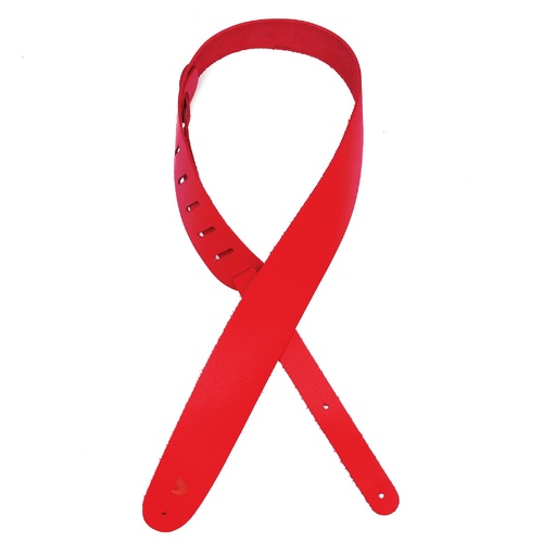 Classic Leather Guitar Strap, Red, by D'Addario